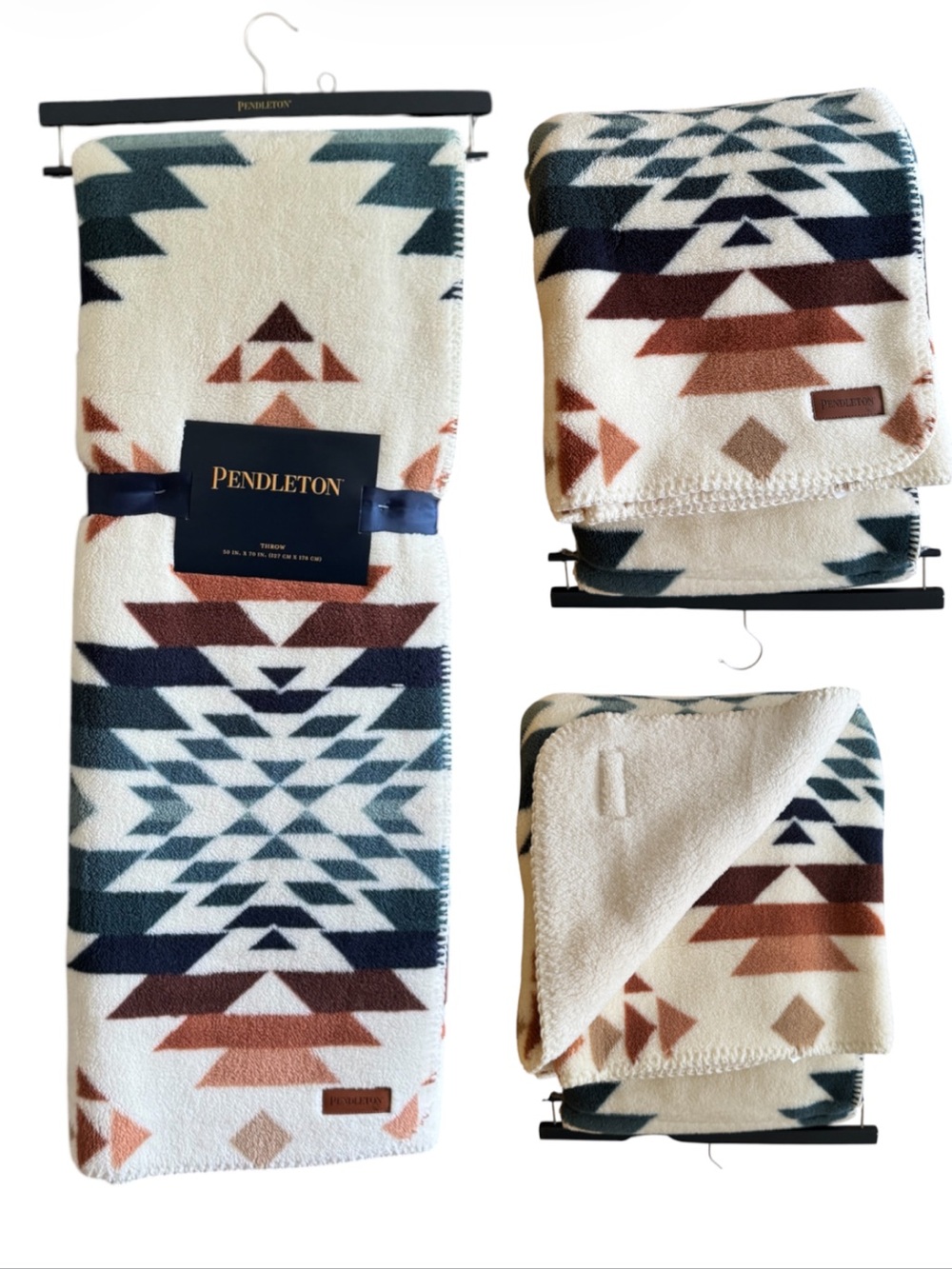 Pendleton Sherpa Throw White Sands 50”x70”